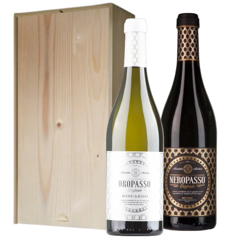 Kerstpakket 2-vaks Biscardo Oropasso&Neropasso
