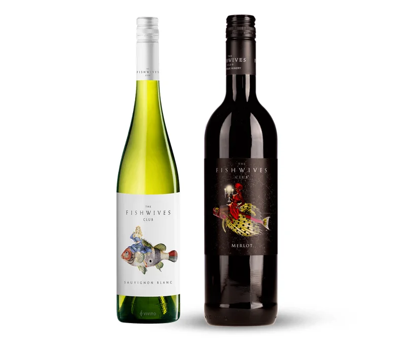 Kerstpakket 2-vaks Fish Wives Club Sauvignon Blanc&Merlot