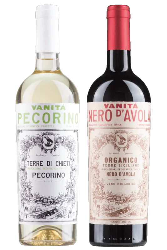 Kerstpakket 2-Vaks Vanita Pecorino&Nero d'Avola