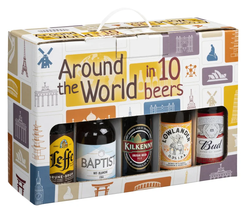 Kerstpakket Around the World geschenkverpakking