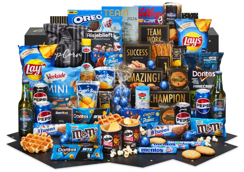 Black & Blue kerstpakket met diverse lekkernijen