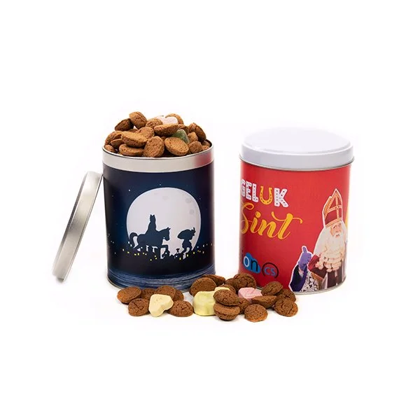 Kerstpakket Blik met strooi goed! 350 gram