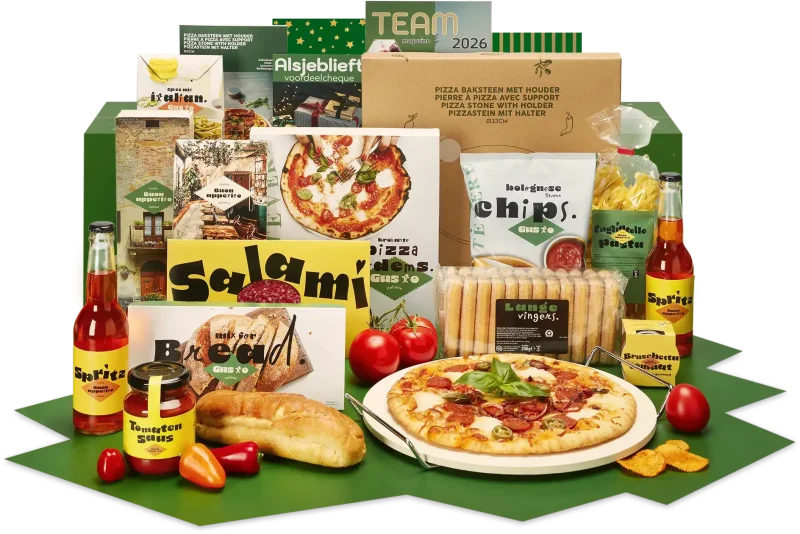 Ciao Tutti Italiaans kerstpakket met pizza baksteen en meer