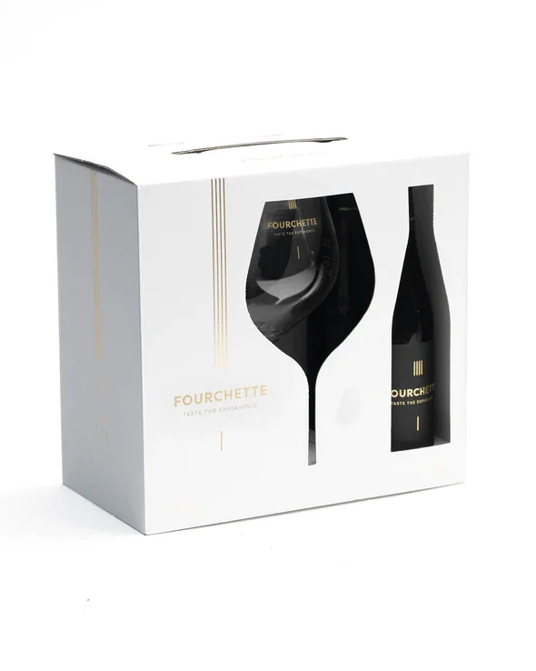 Kerstpakket Fourchette 4fl. + Glas
