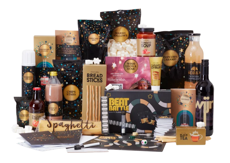 Game Night kerstpakket met spellen en lekkernijen