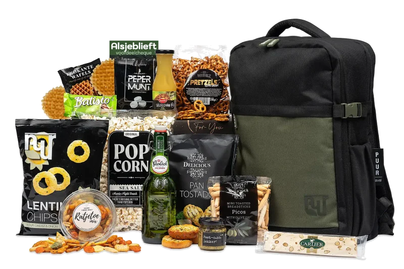 Kerstpakket Goed bepakt met diverse lekkernijen en cadeaus