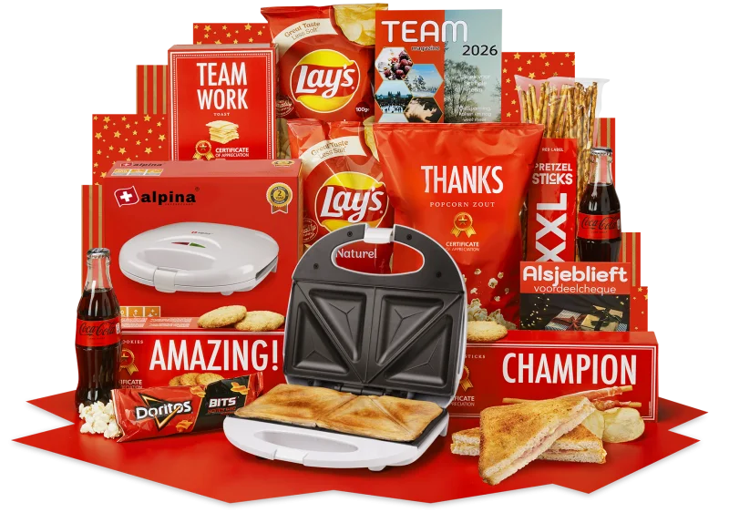 Grill it kerstpakket met tosti-ijzer en snacks