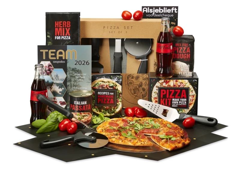 Hot kerstpakket met pizza set en meer