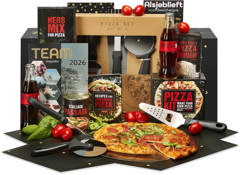 Hot kerstpakket met pizza set en meer