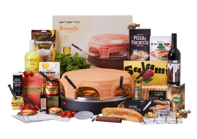 Italiano kerstpakket met pizzarette en Italiaanse lekkernijen