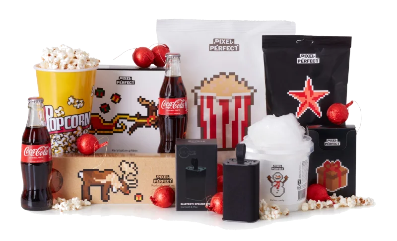 Kerst in een Doosje, een feestelijk kerstpakket vol lekkernijen en gadgets