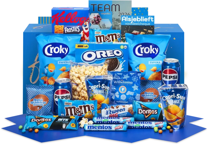 Kerstbal kerstpakket met diverse lekkernijen