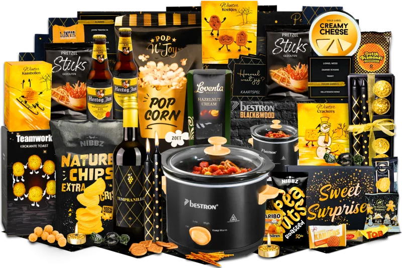 Kokkerellen kerstpakket met slowcooker en lekkernijen