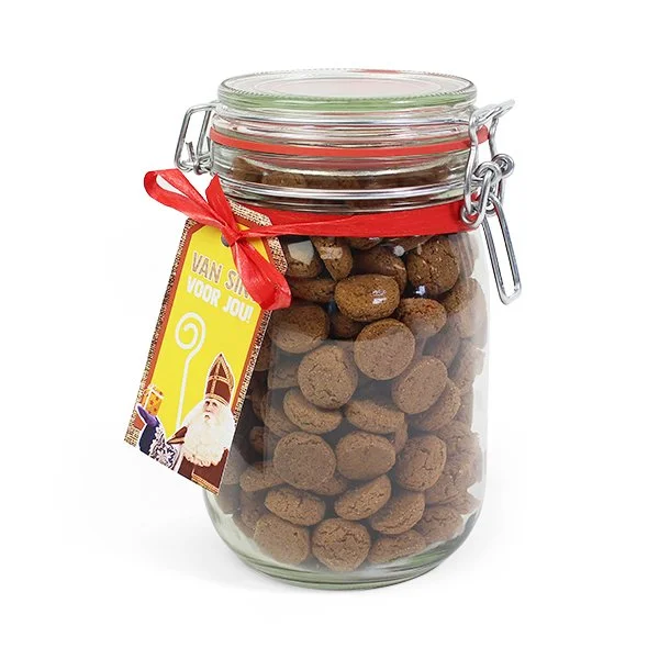Kerstpakket Kruidnoten in weckpot Groot