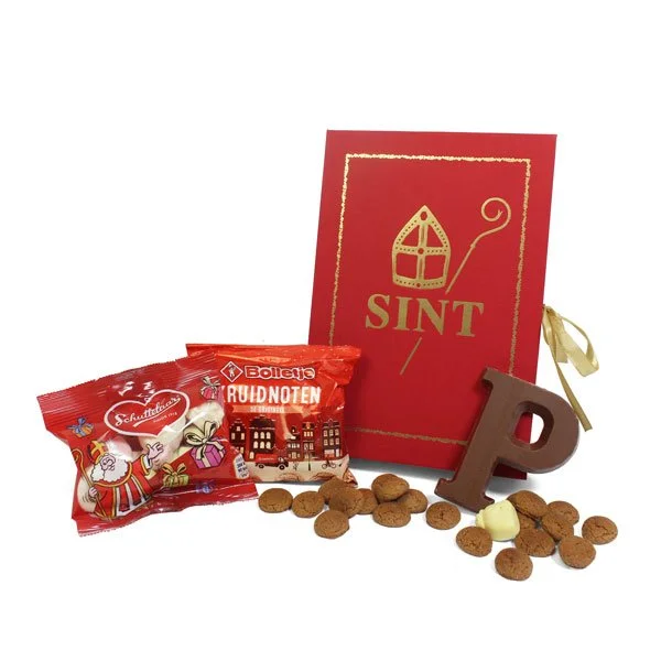 Kerstpakket Lekkernijen met een Sinterklaasboek