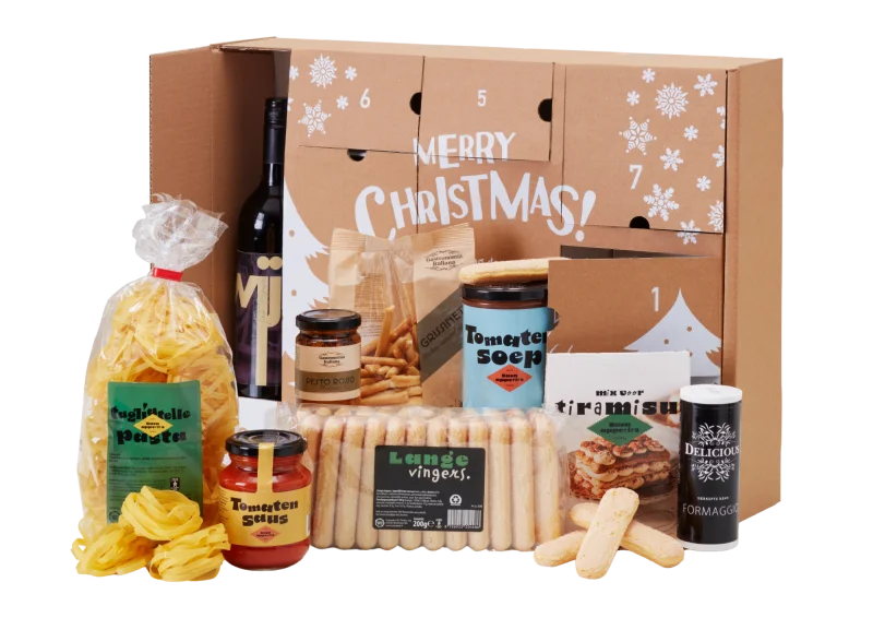 Merry Christmas adventkalender met Italiaanse lekkernijen
