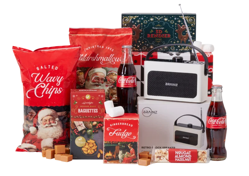 Moment voor Jou kerstpakket met retro clock & Bluetooth speaker