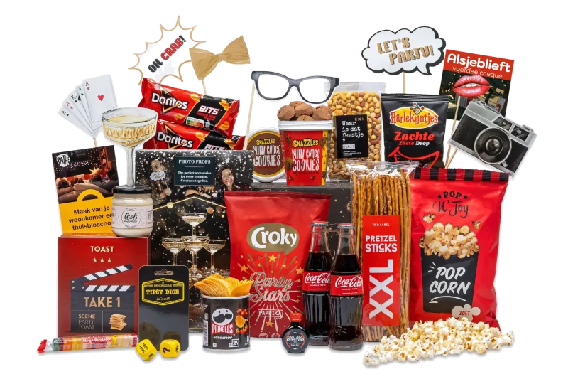 Movie star kerstpakket met Pathé voucher en snacks