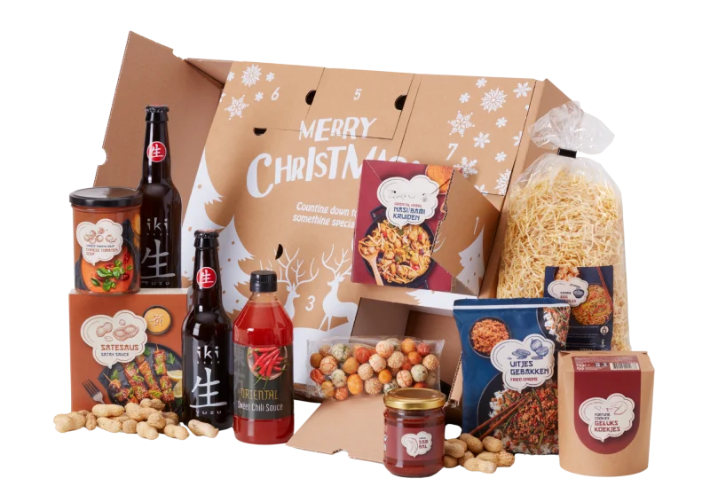 Oosters Advent kerstpakket met Aziatische delicatessen