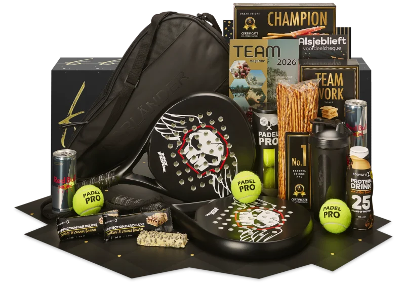 Padel kerstpakket met rackets en accessoires