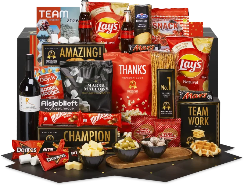 Sfeermix kerstpakket met a-merken in rood en zwart
