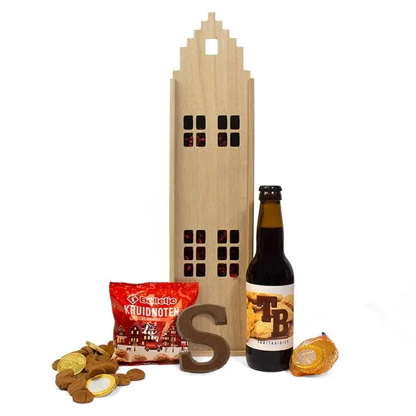 Kerstpakket Sinterklaashuis met taaitaai bier
