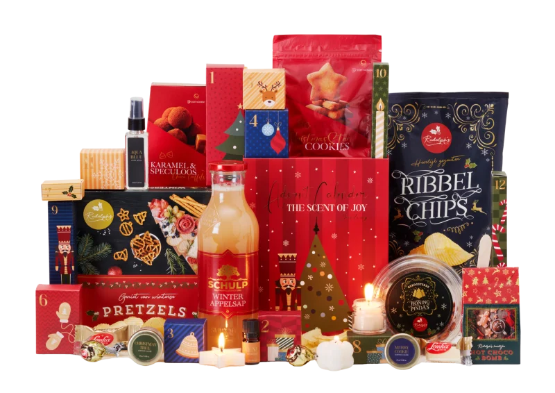 Sterrenpad kerstpakket met lekkernijen en verrassingen