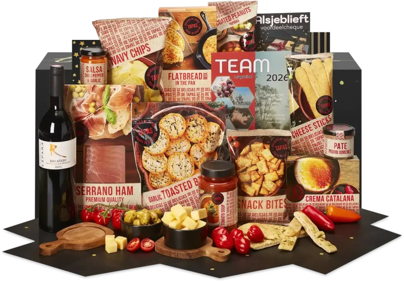 Tapas kerstpakket met mediterraanse specialiteiten