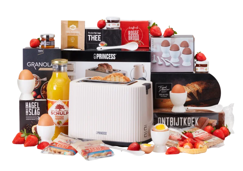 Tijd Voor Ontbijt kerstpakket met ontbijtartikelen