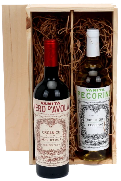 Kerstpakket Vanita Pecorino & Nero d'Avola 2-vaks