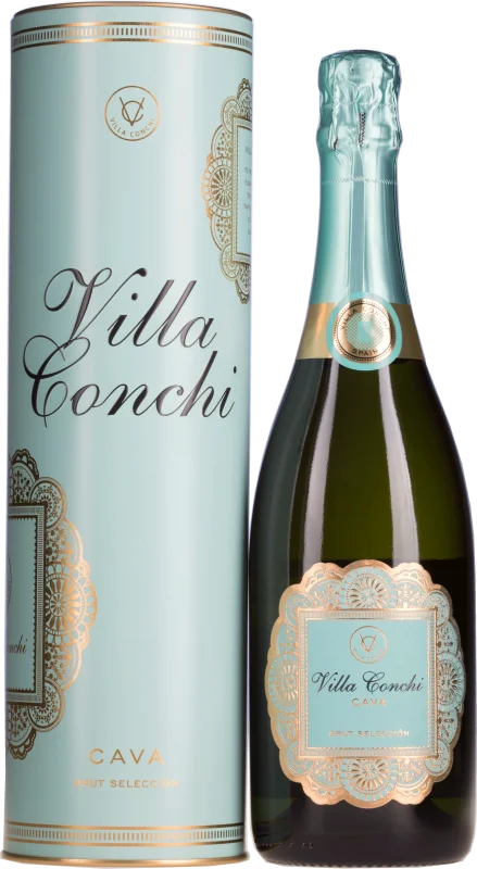 Kerstpakket Villa Conchi Brut Seleccion 75 cl in Giftkoker