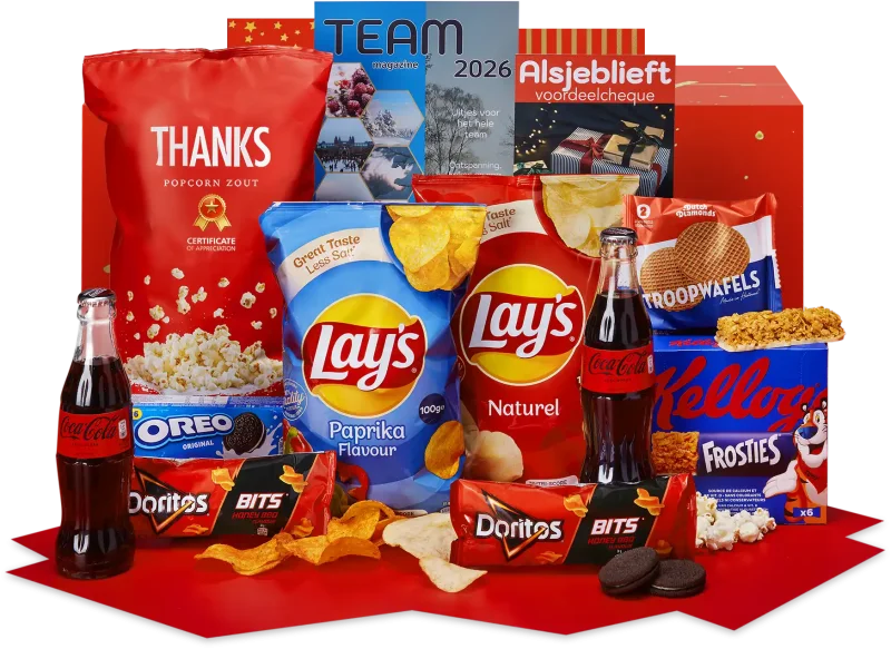 Warmte kerstpakket met snacks en extra's