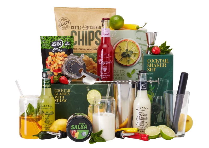 Welverdiend Moment kerstpakket met mocktails en snacks