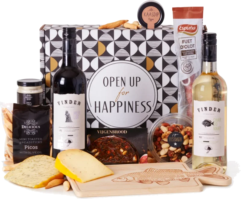 Welverdiend kerstpakket met wijnen en lekkernijen