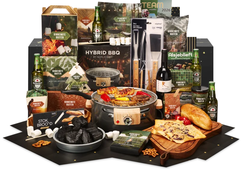 Winter BBQ kerstpakket met NORLÄNDER Hybrid BBQ Grey