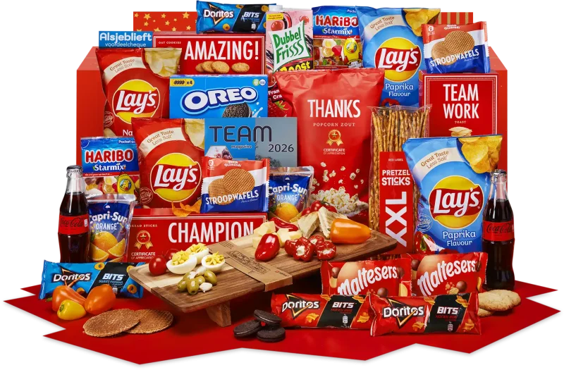 Winterrijk kerstpakket met diverse lekkernijen