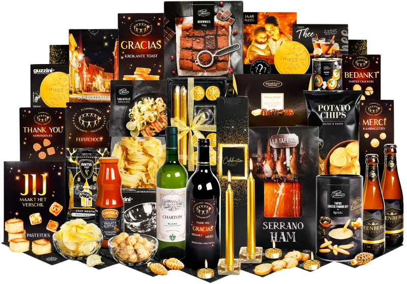 Kerstpakket De kwaliteiten van zwart en goud