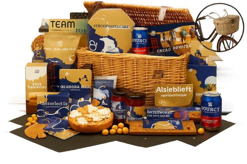 Kerstpakket Zonder Grenzen met fietsgids en lekkernijen