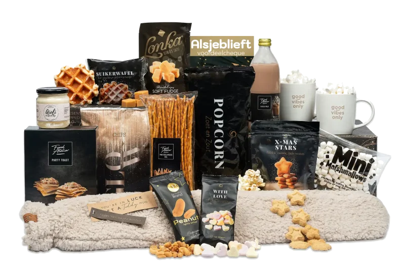 Kerstpakket Zonder tijd met diverse lekkernijen