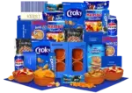 Origineel kerstpakket Holiday Mix met terra cotta schaaltjes, zoete en hartige snacks en Pepsi Cola