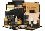 Ontspannen 2.0 kerstpakket met Janzen giftset, warmtekussen, fleece plaid en snacks.