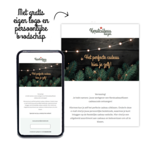 KerstcadeauKiezen digitaal versturen per e-mail